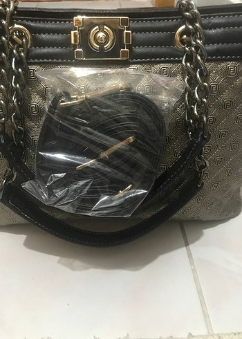 Gold Deri Kadın Çanta - - Görsel 7