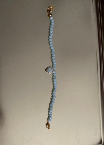 Mavi Boncuklu Kalp Uçlu Midi bileklik - Görsel 5