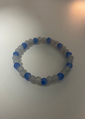 Mavi Bağlamalı Desenli Boncuklu Bileklik - Görsel 2