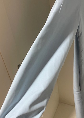 Mavi Kadın Uzun Yağmurluk - Görsel 4