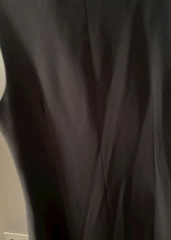 Diğer Düğmeli Siyah Uzun Kolsuz Ceket