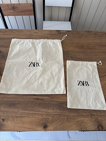 Zara 2li zara keten kumaş saklama posetleri