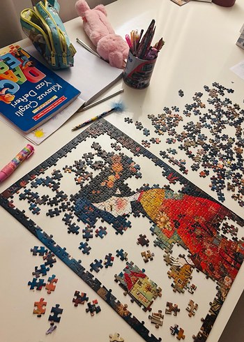 500 Parça Kadın ve Doğa Temalı Puzzle - Görsel 6