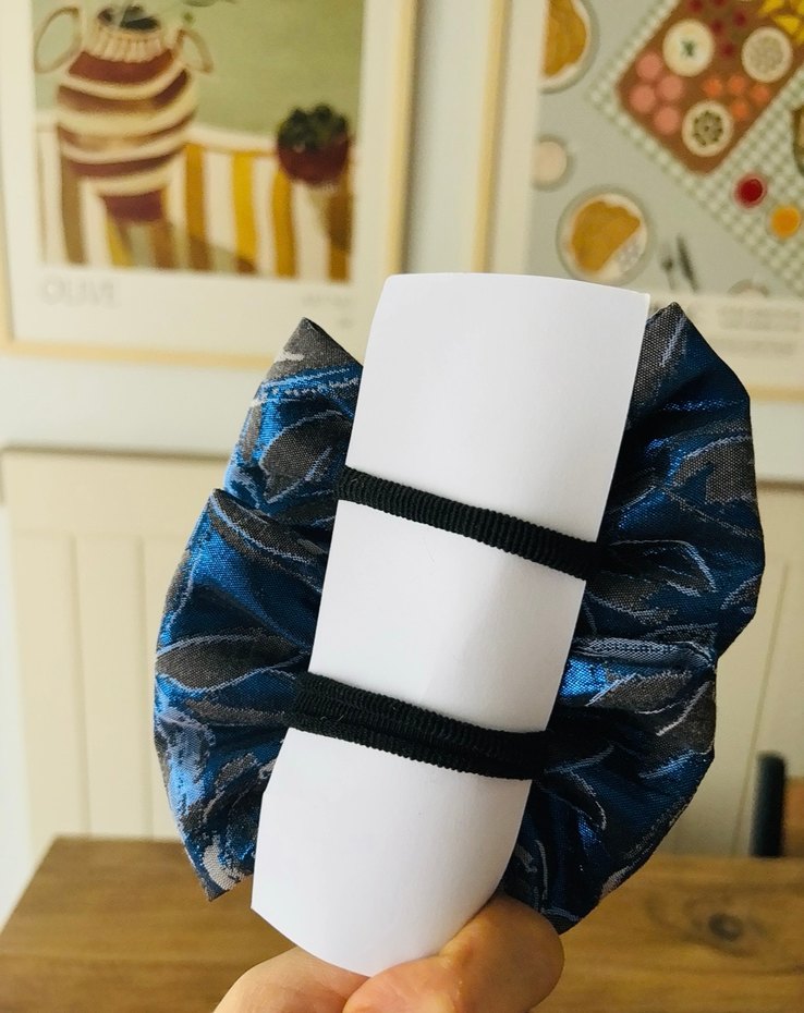 Mavi İpek Görünümlü Fiyonk Saç Aksesuarı - Görsel 5