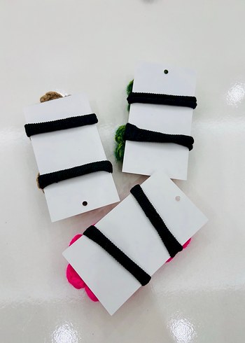 Çiçek Desenli Elastik Çocuk Toka Seti - Görsel 4