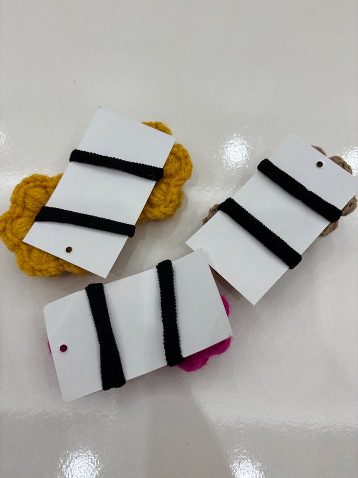 Çiçek Desenli Elastik Çocuk Saç Tokaları - Görsel 4