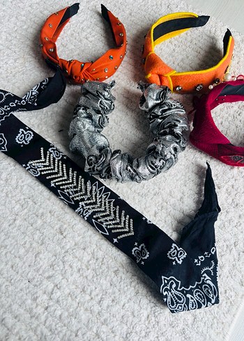 Renkli Elastik Bohem Saç Aksesuarları - Görsel 3