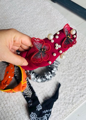 Renkli Elastik Bohem Saç Aksesuarları - Görsel 6