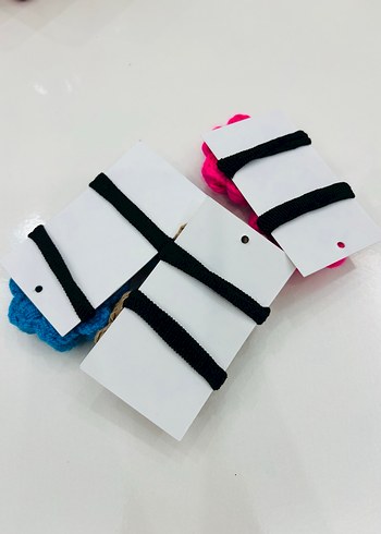 Çiçek Desenli Renkli Lastikli Çocuk Toka Seti - Görsel 3