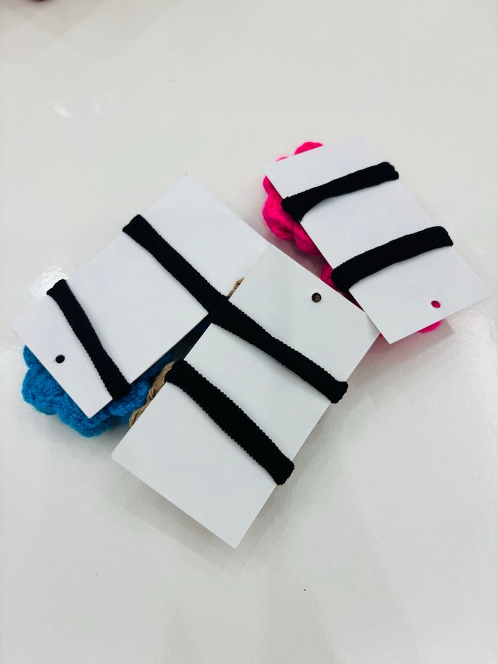 Çiçek Desenli Renkli Lastikli Çocuk Toka Seti - Görsel 3