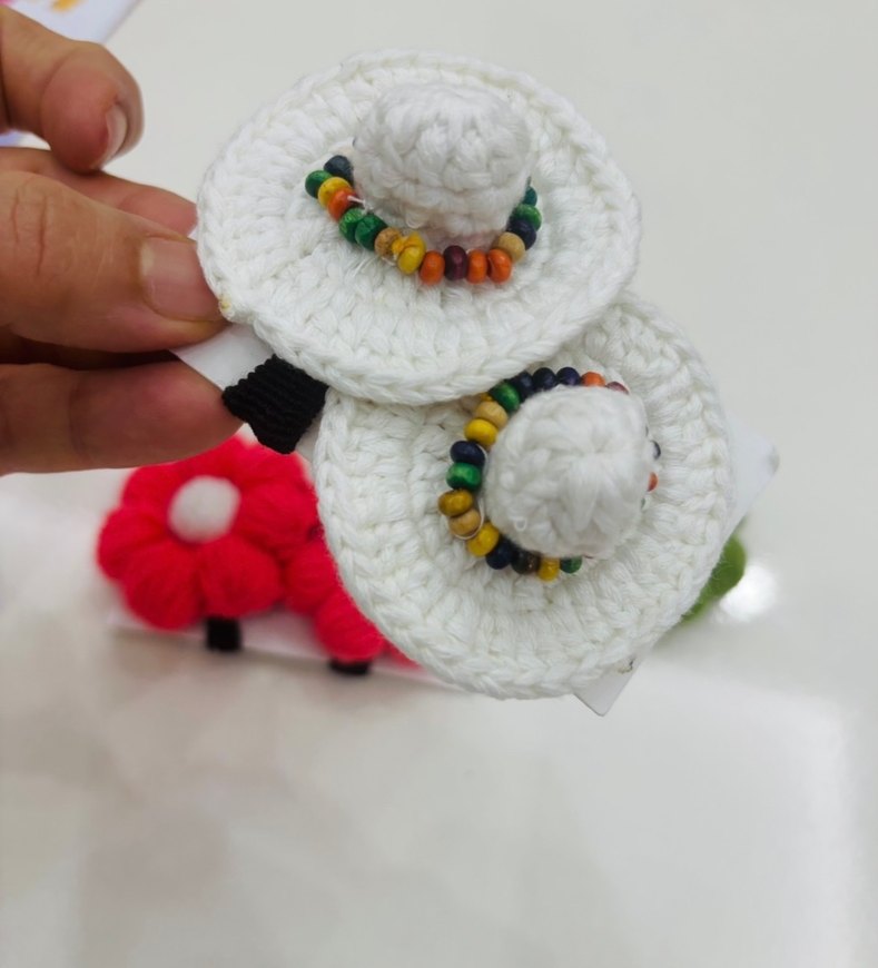 Renkli Örgü Çocuk Saç Tokaları - Görsel 4