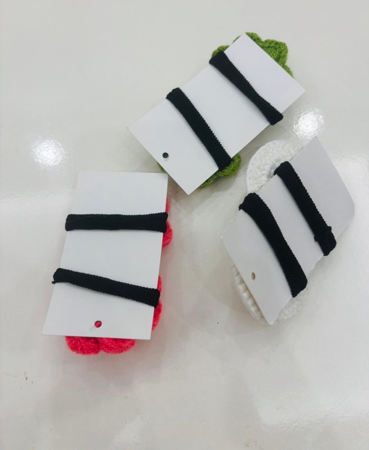 Renkli Örgü Çocuk Saç Tokaları - Görsel 5