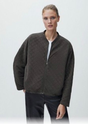 Massimo dutti Gri Kadın Bomber Ceket
