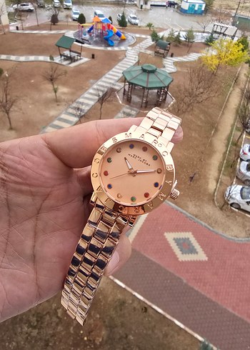 Renkli taşlı Rose Gold Kadın Kol Saati - Görsel 2