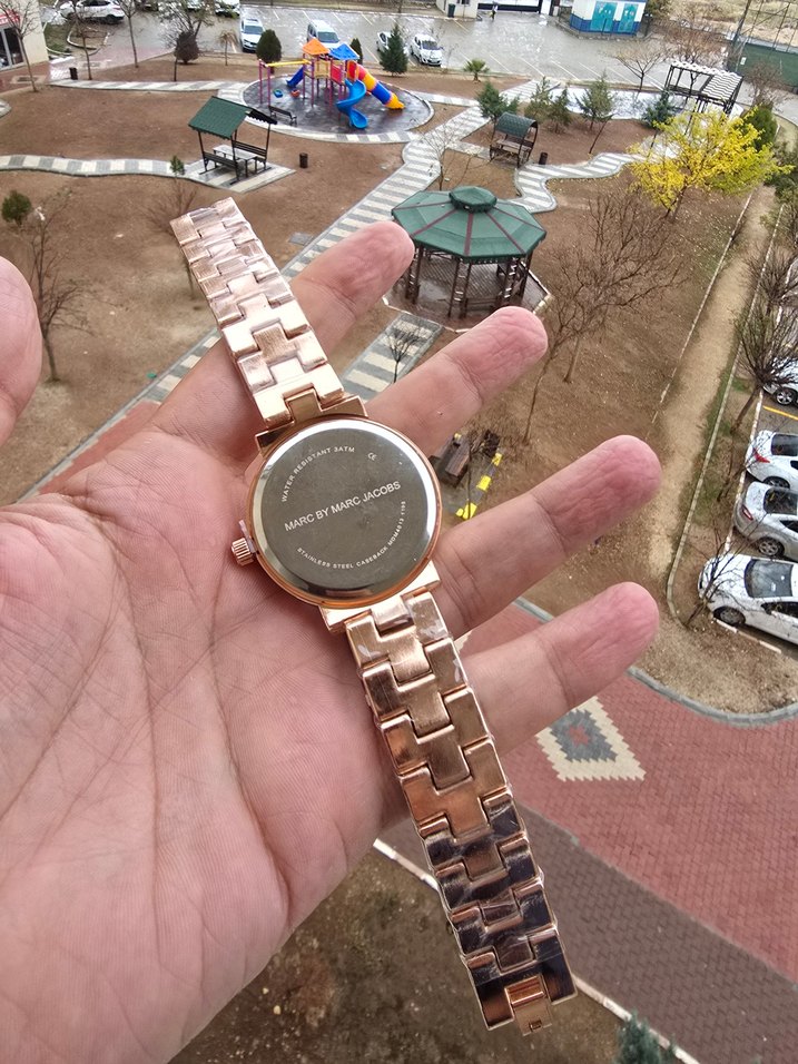 Renkli taşlı Rose Gold Kadın Kol Saati - Görsel 4