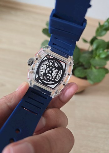 Ricard Mille Renkli Kordonlu Şeffaf Kasa Erkek Saat - Görsel 4