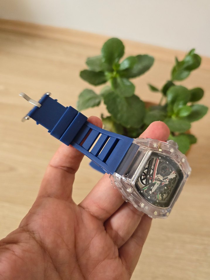 Ricard Mille Renkli Kordonlu Şeffaf Kasa Erkek Saat - Görsel 3