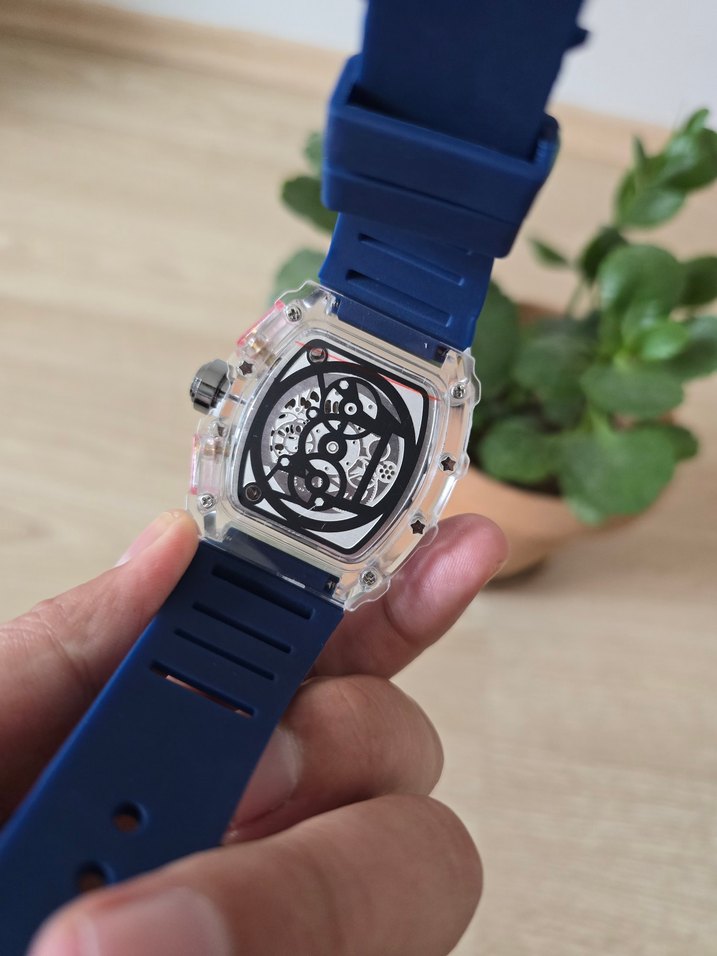 Ricard Mille Renkli Kordonlu Şeffaf Kasa Erkek Saat - Görsel 4