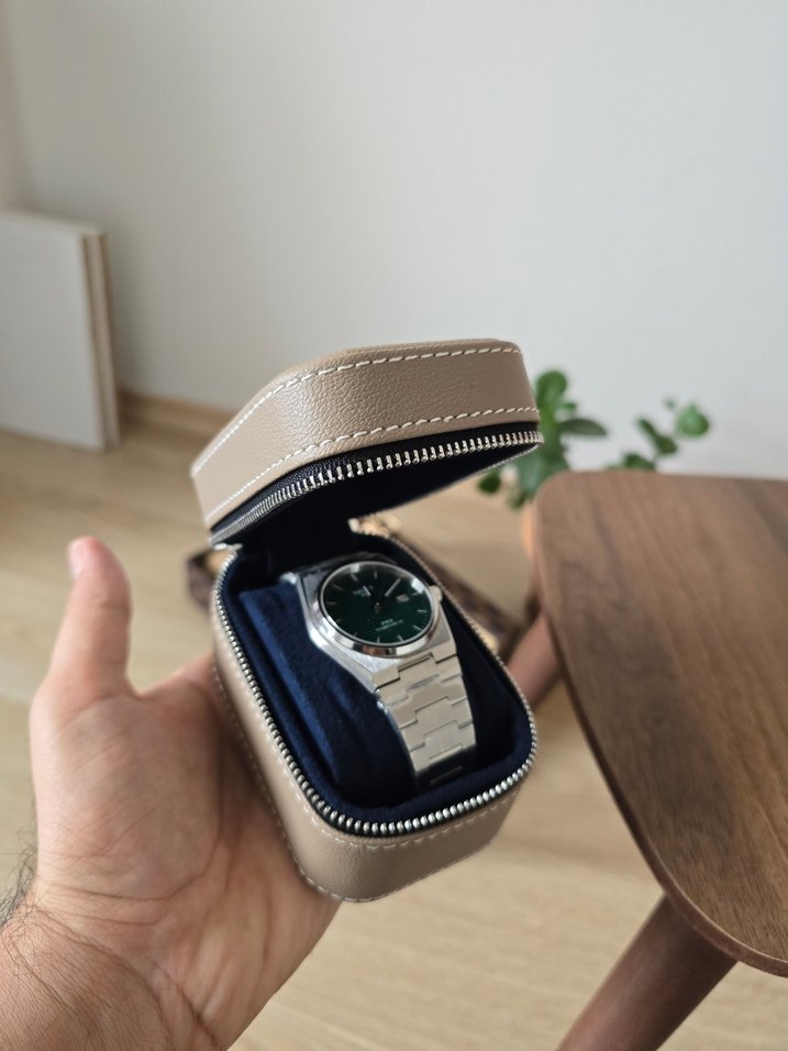 Bej Fermuarlı  Saat Kutusu - Görsel 3