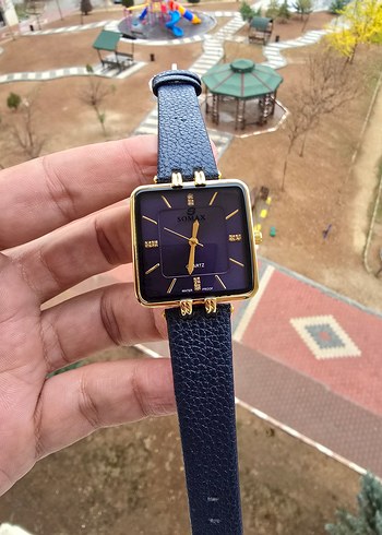 Mavi Kayışlı Kadın Kol Saati - Görsel 4
