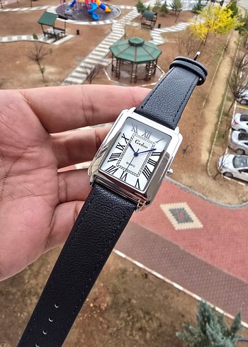 Klasik Kadın Kol Saati Siyah Kayışlı - Görsel 3