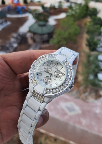 Beyaz Taşlı Kadın Kol Saati - Görsel 4