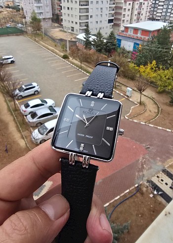 Siyah Kadın Kemerli Modern Saat - Görsel 4