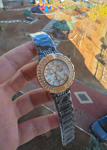 Kadın Renkli Taşlı Altın Saat - Görsel 2