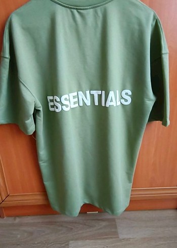 Essentials Yeşil Oversize Tişört - Görsel 2
