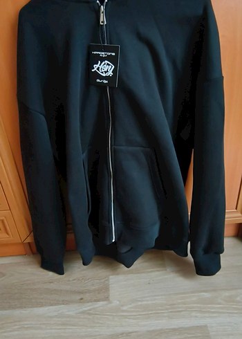 Siyah Fermuarlı Erkek Sweatshirt - Görsel 2