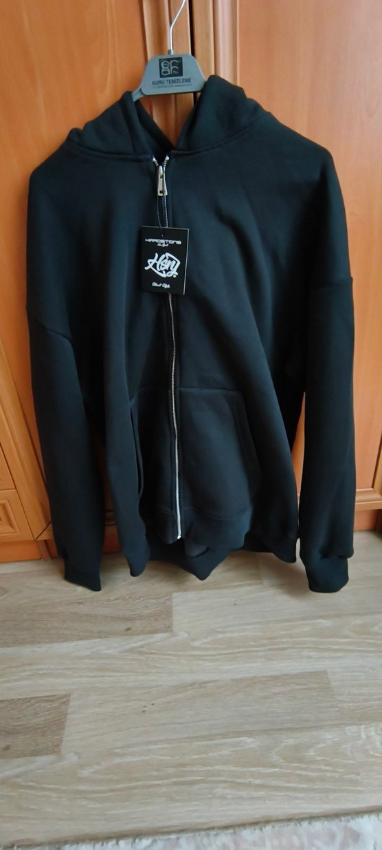 Siyah Fermuarlı Erkek Sweatshirt - Görsel 2