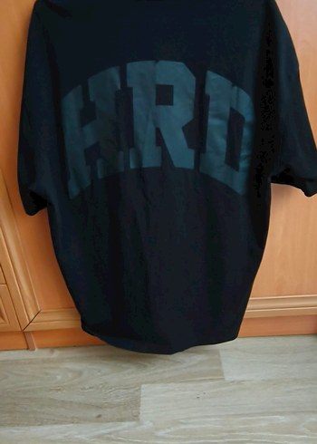 Siyah Oversize Baskılı Erkek Tişört - Görsel 2