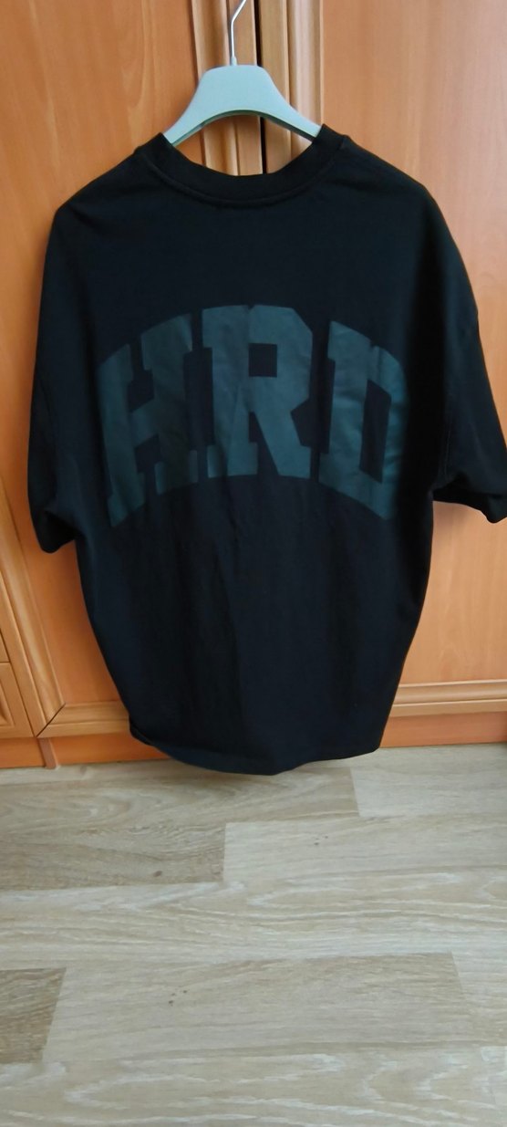 Siyah Oversize Baskılı Erkek Tişört - Görsel 2