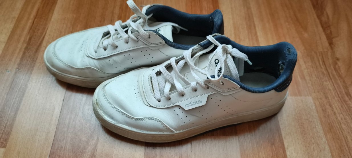 Beyaz Adidas Bağcıklı Erkek Spor Ayakkabı - Görsel 2