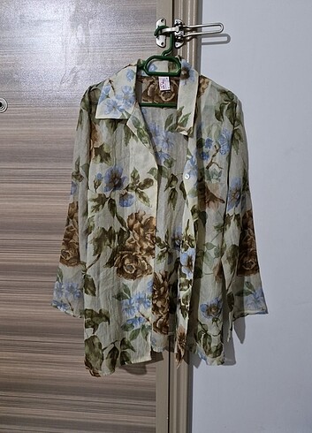 Y2k Vintage Çiçek Desenli Şifon Tunik