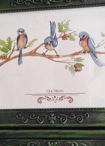 Beden yeşil Renk Şövalye ayaklı resim çerçevesi 13x18cm