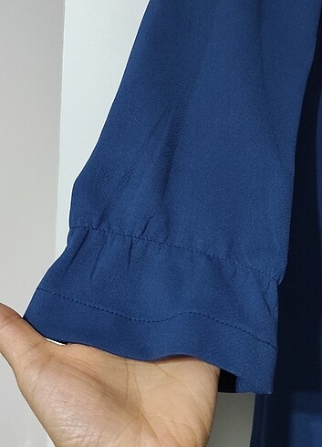 l Beden İndigo bisiklet yaka Tunik