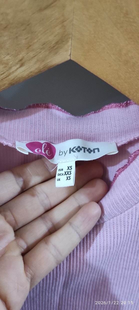Pembe Mini Crop üst giyim Koton - Görsel 2