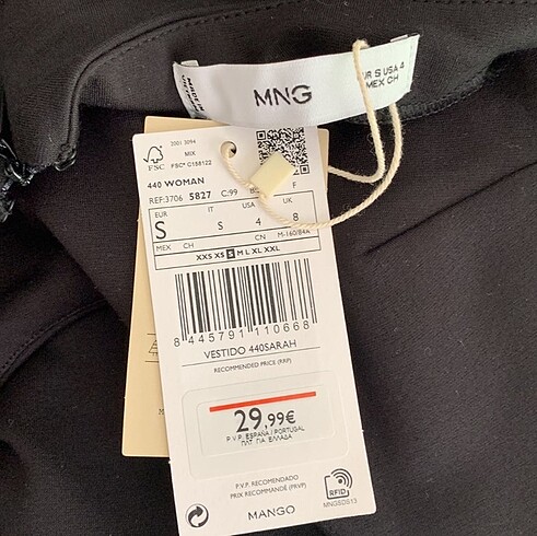 s Beden siyah Renk mango elbise Boyundan askılı