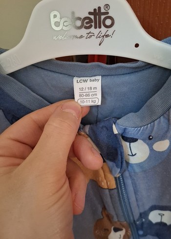 Mavi Ayıcık Desenli Bebek Tulum - Görsel 2