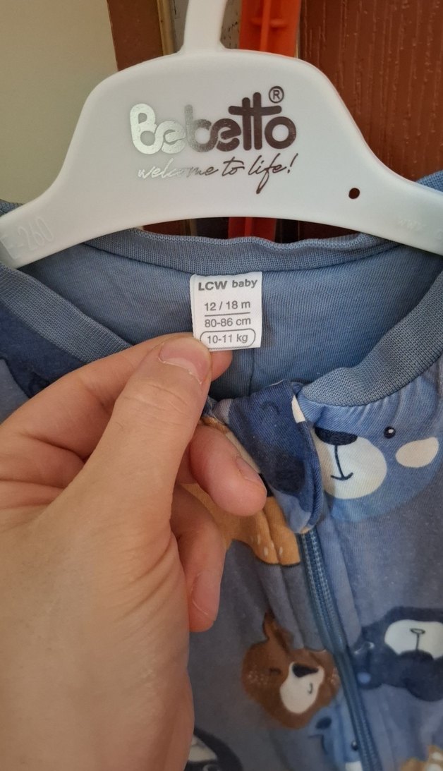 Mavi Ayıcık Desenli Bebek Tulum - Görsel 2