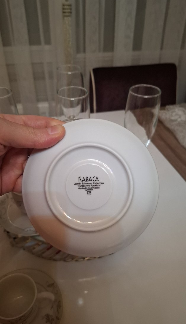 Gri Desenli Beyaz türk Kahve Fincanı Takımı 5 kahve yanı badakla - Görsel 5