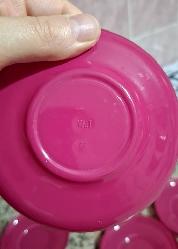 Lav Pembe Renkli çay Tabak Seti - Görsel 3