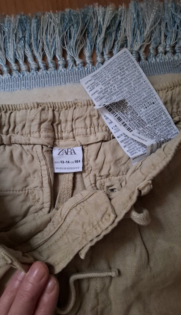 Haki Renkli Bol Kesim şile  Pantolon - Görsel 3