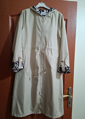 Zebra detaylı trençkot - Görsel 2
