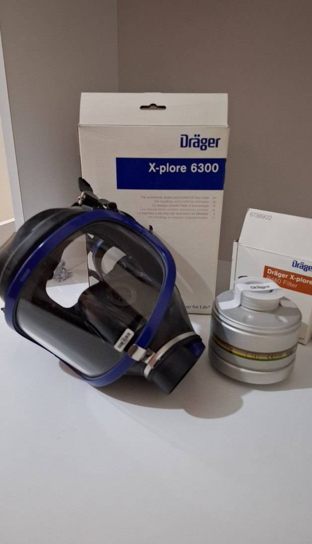 Dräger X-plore 6300 Tam Yüz Maskesi ve Rd40 Filtre - Görsel 2