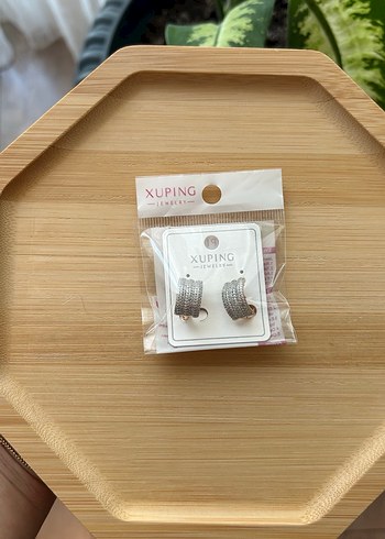 Xuping Mini Gri Bohem Küpe - Görsel 2