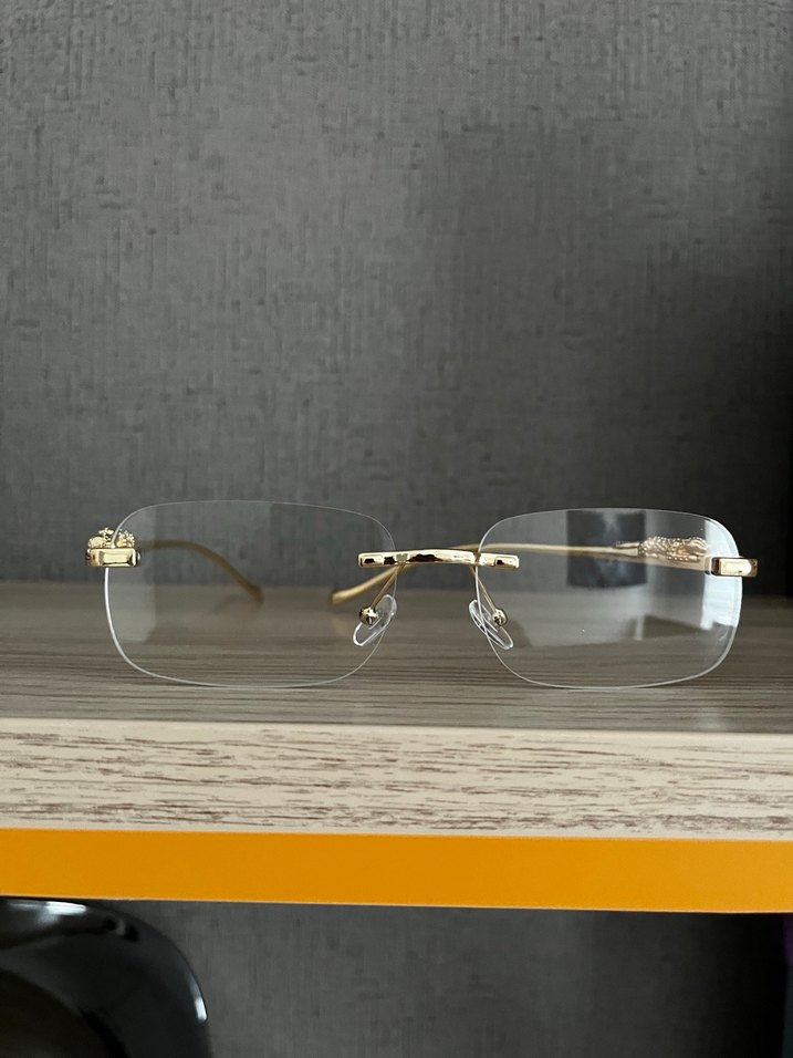 Cartier Gold Şeffaf Gözlükler - Görsel 3