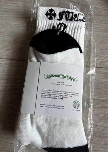 Beden beyaz Renk Chrome Hearts Çorap