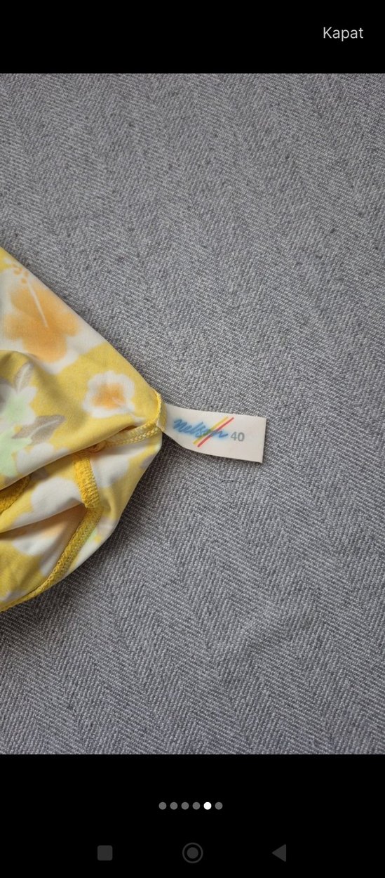 Sarı Çiçek Desenli Bebek Slingi - Görsel 2